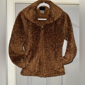 Patagonia Synchilla Fleece Curly-Q Jacket Brown Furry Zip Shawl size Medium